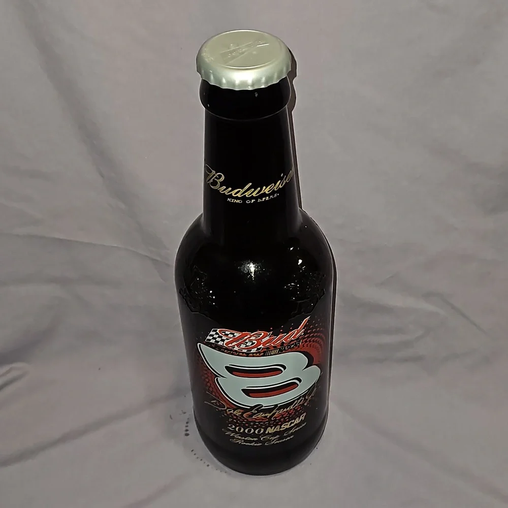 Large Giant Glass Budweiser Beer Bottle Bank-15